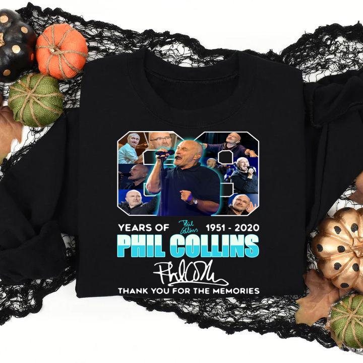 Cool 69 Years Of 1951 2020 Phil Collins Signature t-shirt sweatshirt