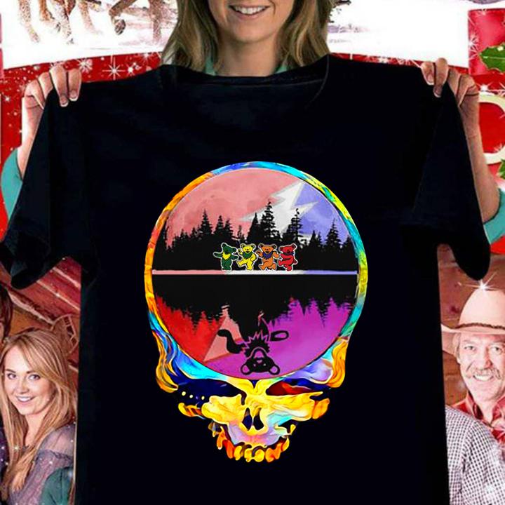 Grateful Dead Logo Water Mirror Reflection t-shirt woman shirt