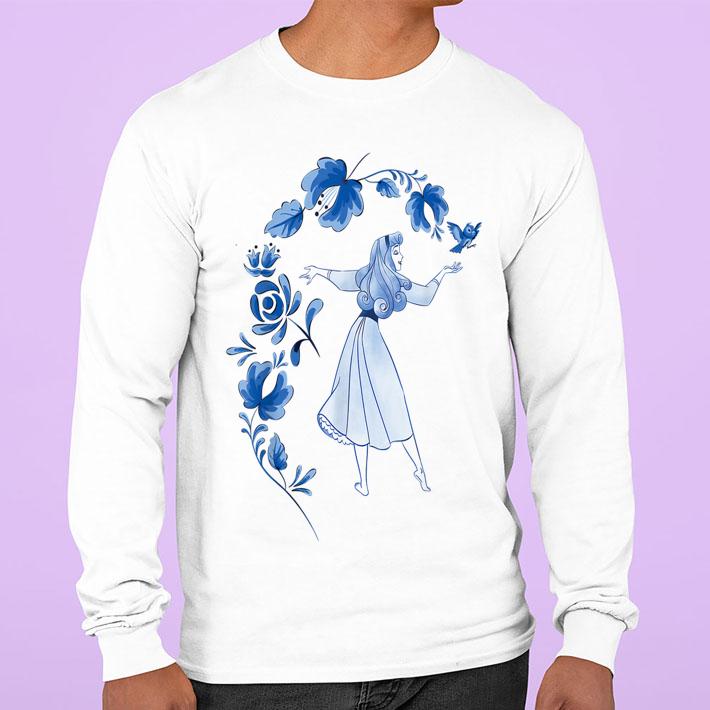 Sleeping Beauty Princess Aurora Blue Flowers Disney t-shirt sweatshirt