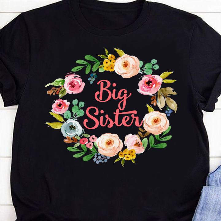 Big Sister Floral Big Sister t-shirt shirt