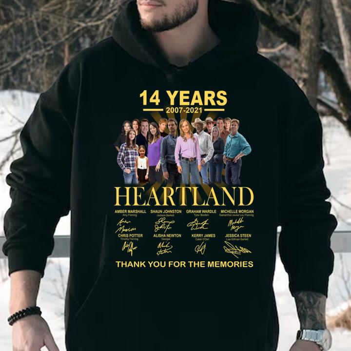 Heartland 14 Years 2007 2021 Thank You For The Memories t-shirt hoodie