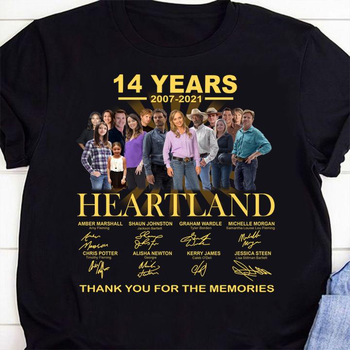 Heartland 14 Years 2007 2021 Thank You For The Memories t-shirt shirt