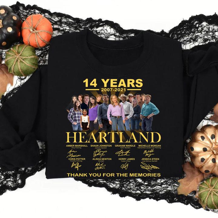 Heartland 14 Years 2007 2021 Thank You For The Memories t-shirt sweatshirt
