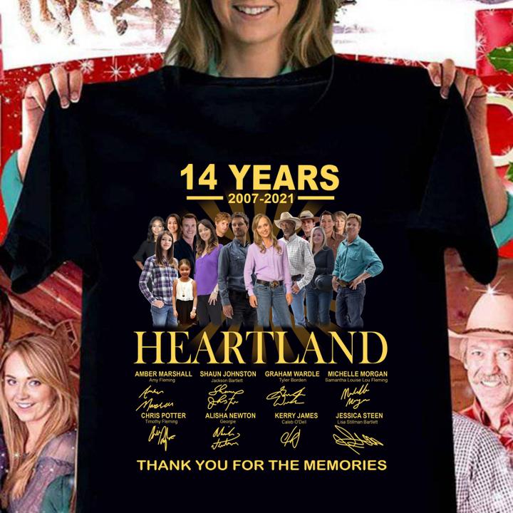 Heartland 14 Years 2007 2021 Thank You For The Memories t-shirt woman shirt