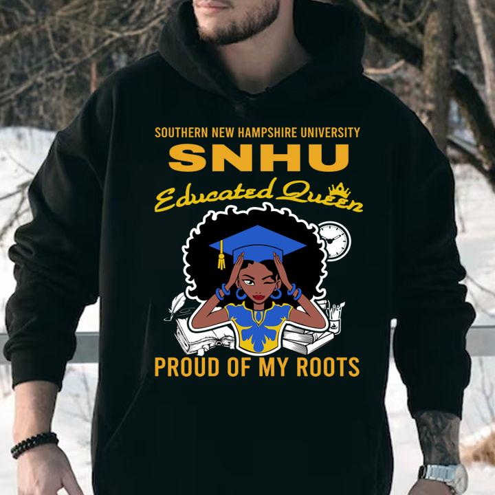 Black Girl Southern New Hampshire University Snhu Educated Queen t-shirt hoodie