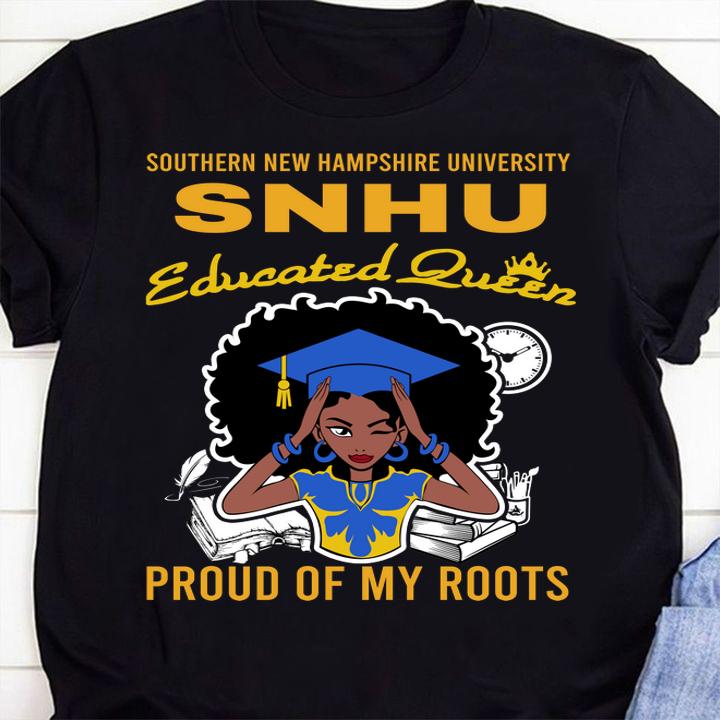 Black Girl Southern New Hampshire University Snhu Educated Queen t-shirt shirt