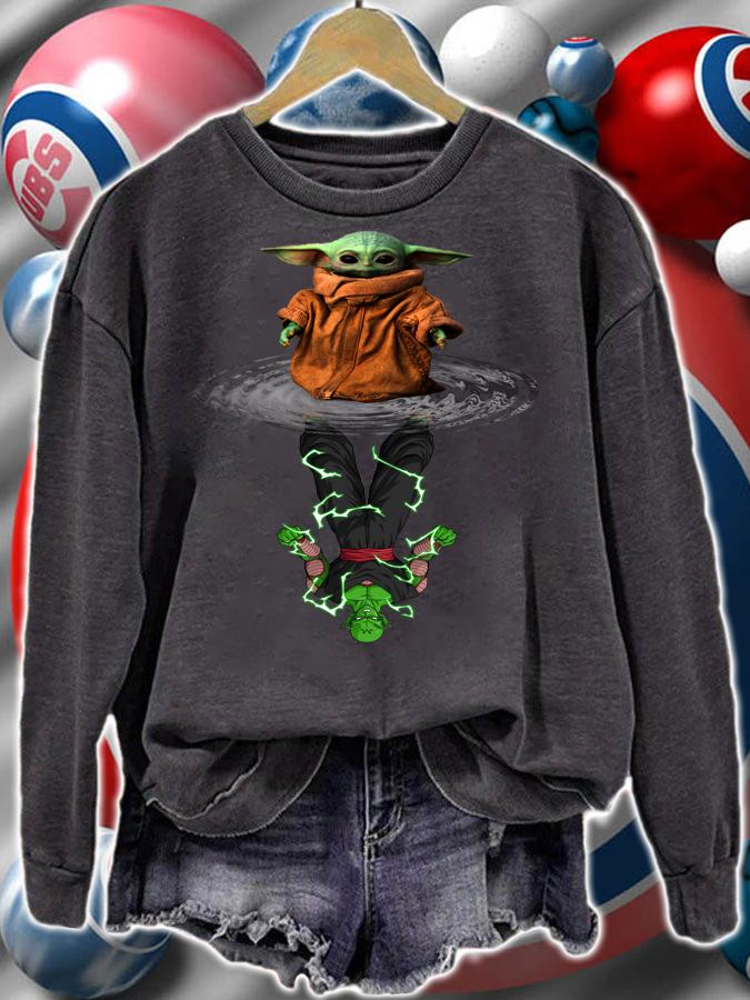 Baby Yoda Water Reflection Piccolo sweater t-shirt sweatshirt