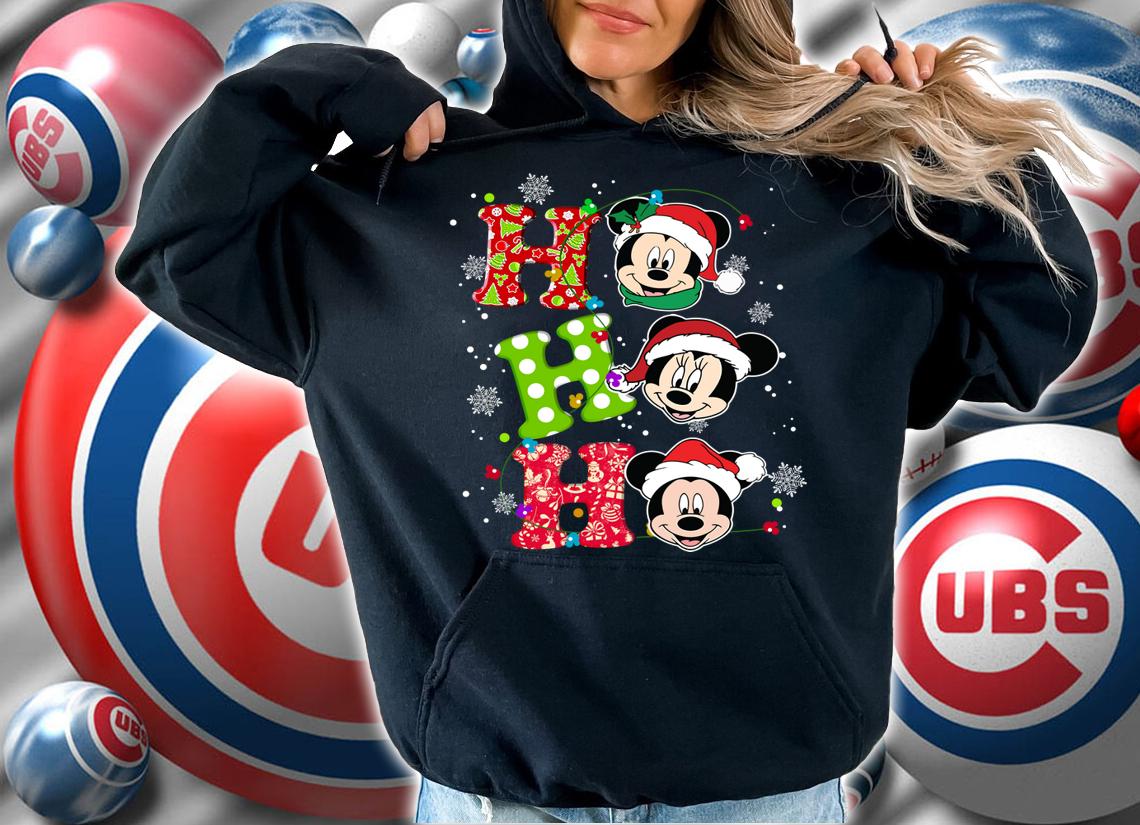 Disney Mickey Mouse and Minnie Mouse Ho Ho Ho Christmas t-shirt hoodie