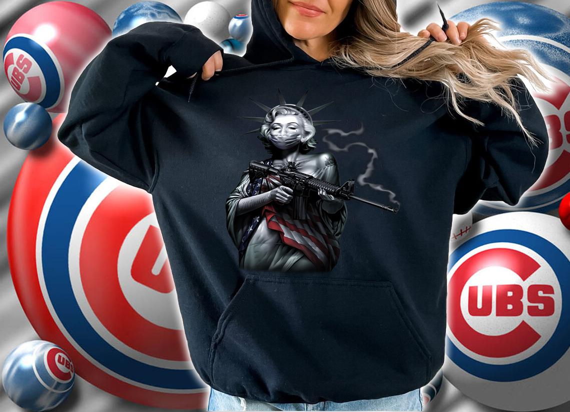 Marilyn Monroe hold Gun Mask Coronavirus t-shirt hoodie