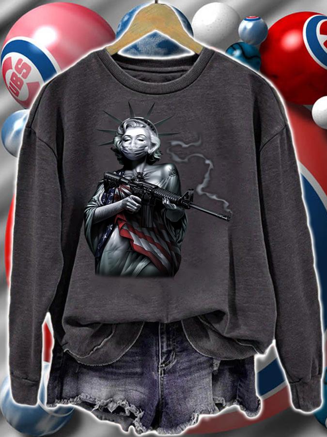 Marilyn Monroe hold Gun Mask Coronavirus t-shirt sweatshirt