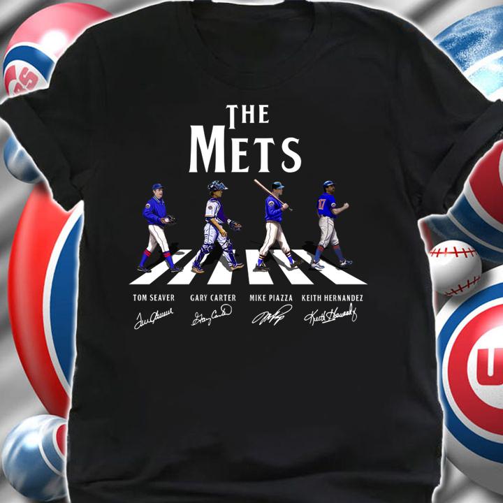 The New York Mets Abbey road 2021 signatures t-shirt shirt