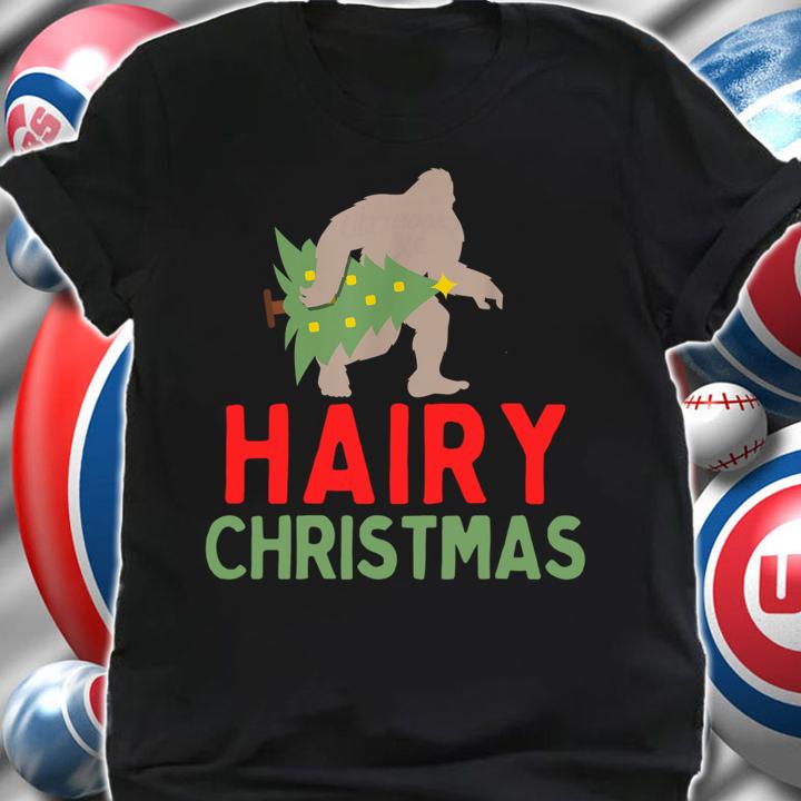 Beautiful Bigfoot Hairy Christmas Funny Pajama t-shirt shirt