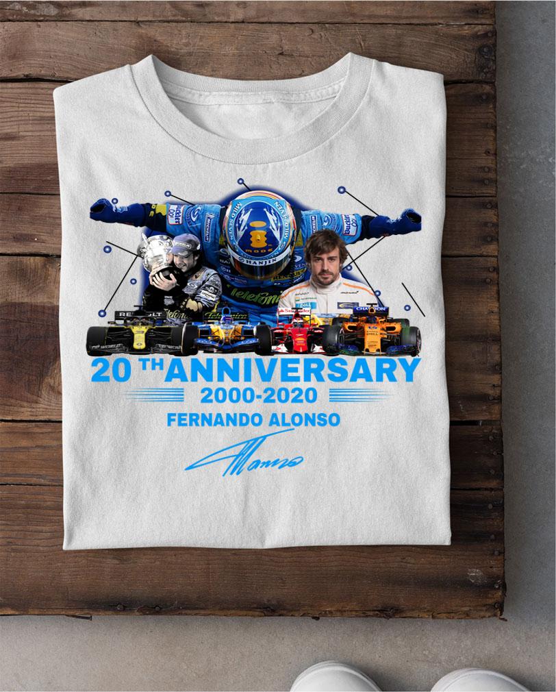 Fernando Alonso 2000-2020 20th Anniversary Signature t-shirt shirt