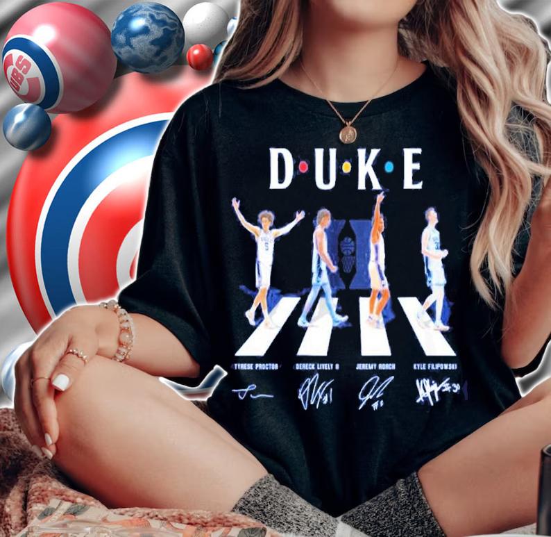 Duke Men's Basketball Abbey Road Signatures t-shirt woman shirt