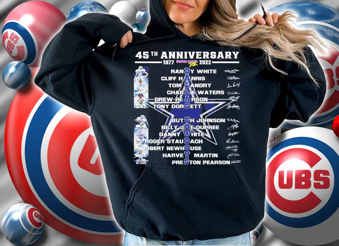 45th anniversary 1977 2022 Dallas Cowboys Randy White Cliff Harris Tom Landry shirt t-shirt hoodie