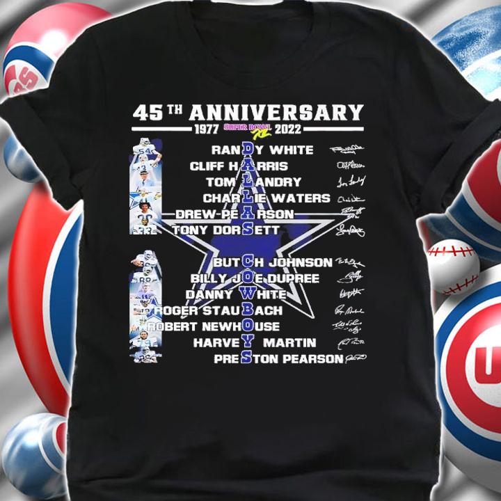 45th anniversary 1977 2022 Dallas Cowboys Randy White Cliff Harris Tom Landry shirt t-shirt shirt