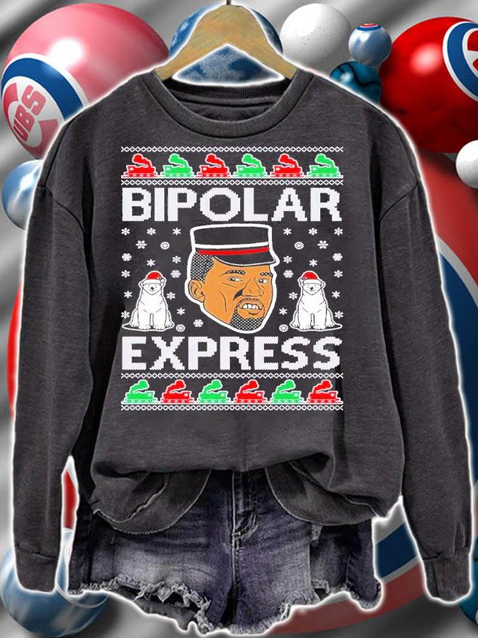 Bipolar Express Ye Funny Xmas Ugly Christmas shirt t-shirt sweatshirt