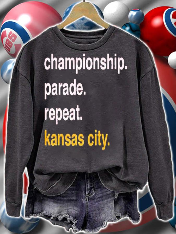 Championship parade repeat Kansas City shirt t-shirt sweatshirt