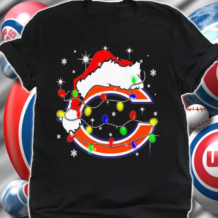 Chicago Bears Santa hat Christmas shirt t-shirt shirt