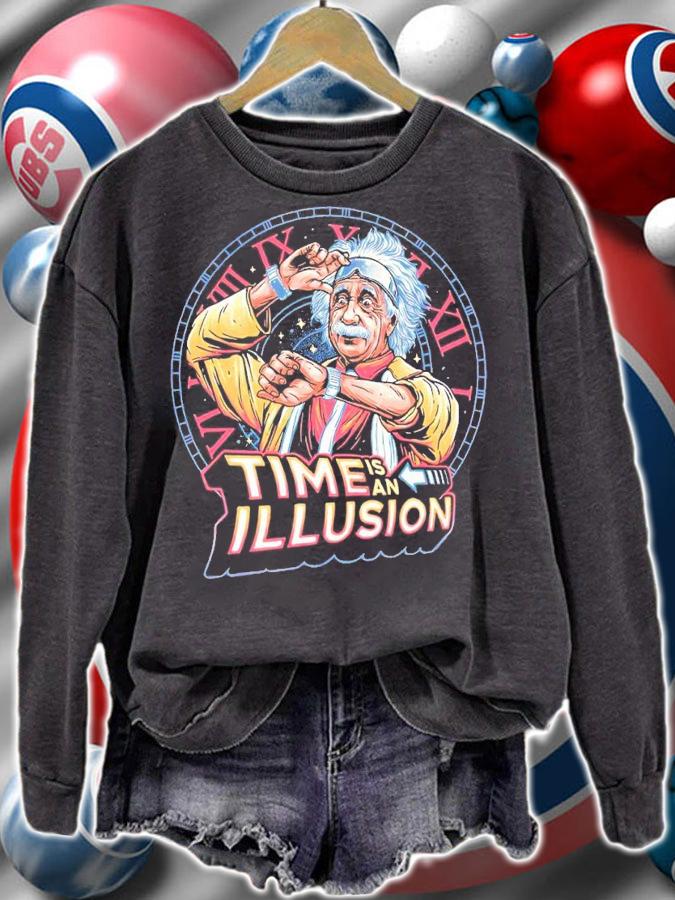 Einstein Time is an illusion shirt t-shirt sweatshirt