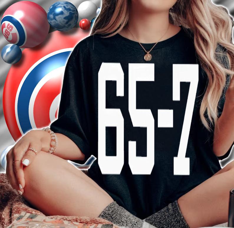Georgia Bulldog Chris Kirk wearing 65-7 shirt t-shirt woman shirt