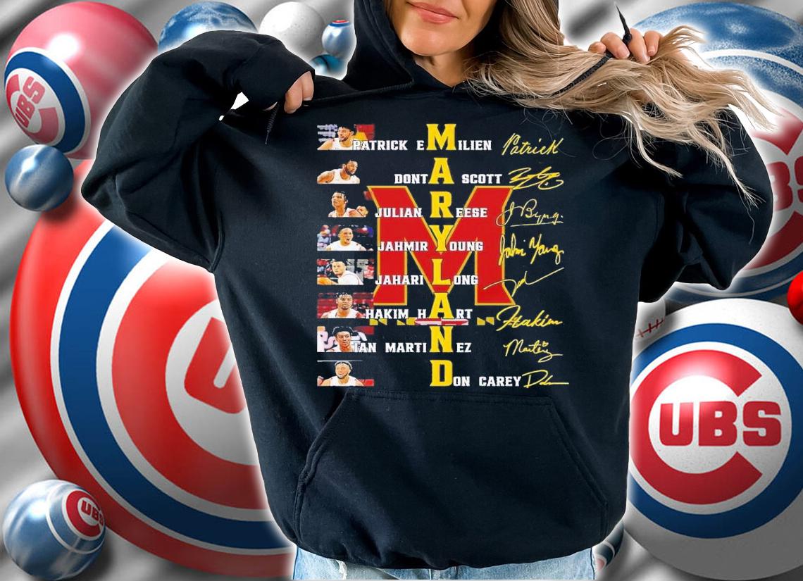 Maryland Patrick Emilien Donta Scott Julian Reese Jahmir Young signatures shirt t-shirt hoodie