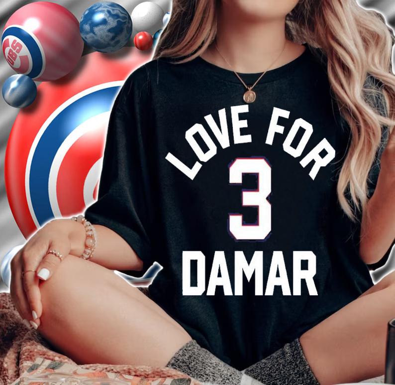 NFL love for 3 Damar shirt t-shirt woman shirt