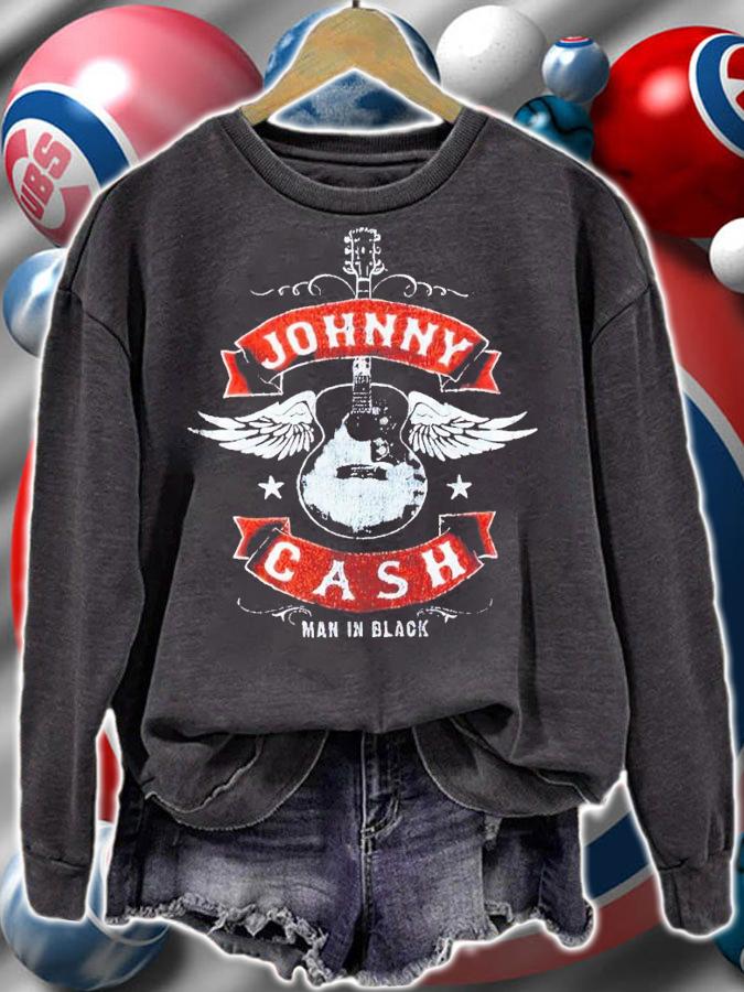 MIB Wings Ribbon Guitar Johnny Cash shirt t-shirt