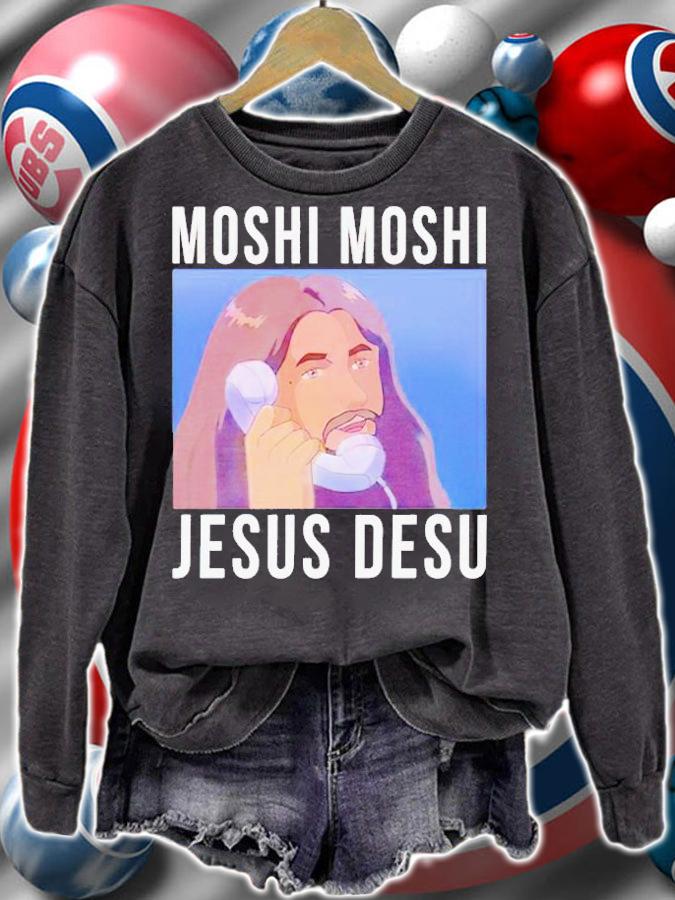 Moshi Moshi Jesus Desu shirt t-shirt