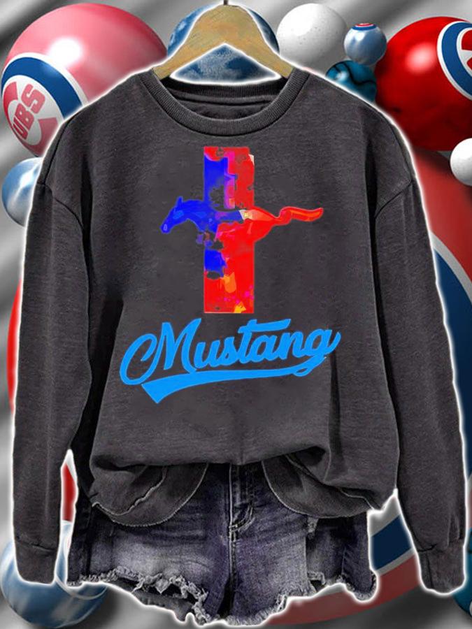 Mustang horse logo shirt t-shirt