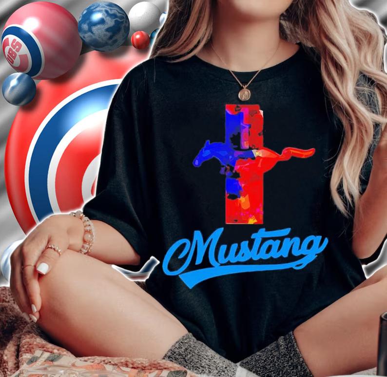 Mustang horse logo shirt t-shirt