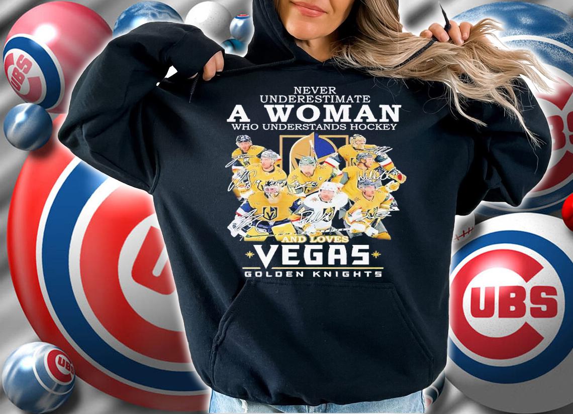 Never underestimate a woman who understands hockey and loves Vegas Golden Knights shirt t-shirt
