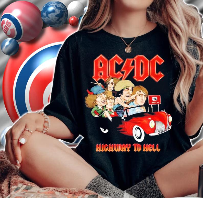 ACDC Highway to Hell shirt t-shirt woman shirt