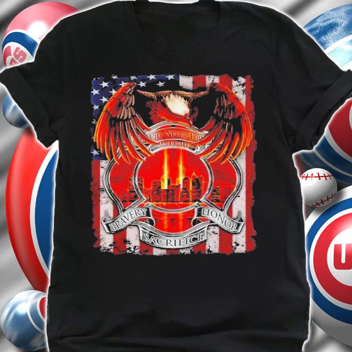 Will Never Forget 911 Patriot Day Honor Eagle American Flag We Shirt t-shirt