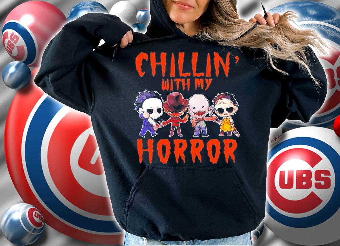Chillin' With My Horror Michael Myers Ghostface Freddy Krueger Chucky T-Shirt t-shirt