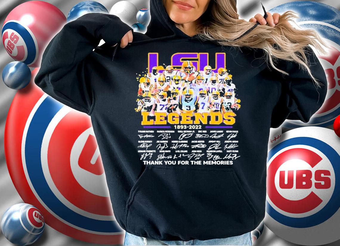 LSU Tigers Legends Team 1893-2022 Signatures Thank You For The Memories Shirt t-shirt hoodie