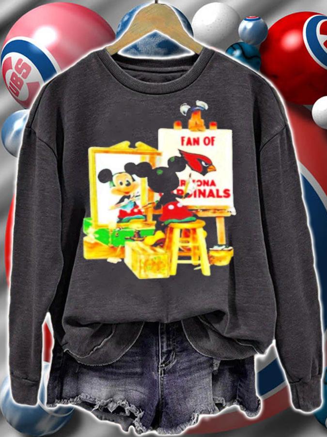 NFL Football Arizona Cardinals Mickey Drawing Shirt t-shirt sweatshirt
