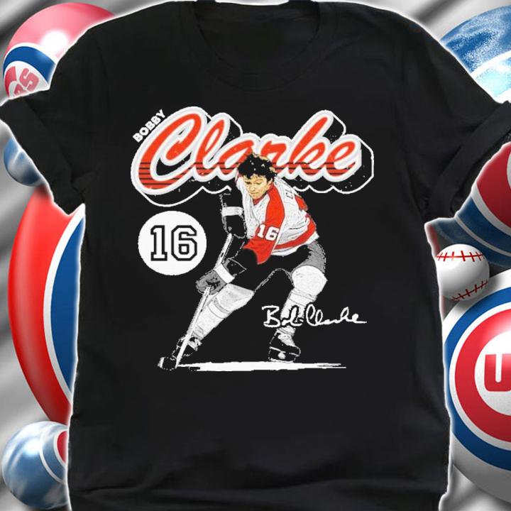 Bobby Clarke Philadelphia Retro Script Hockey Signatures Shirt t-shirt shirt