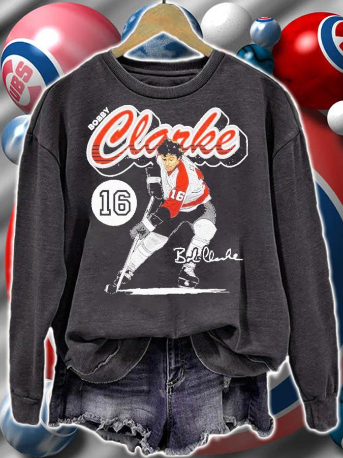 Bobby Clarke Philadelphia Retro Script Hockey Signatures Shirt t-shirt sweatshirt