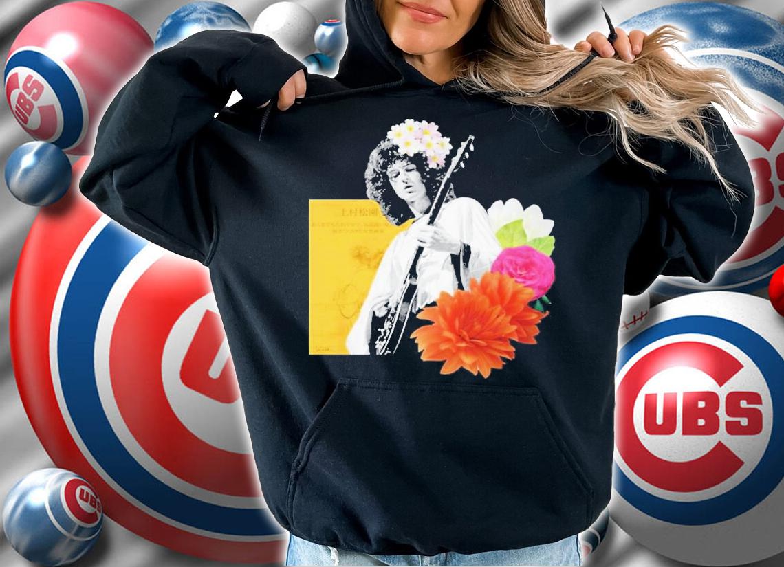 Brian May Queen Band With Flowers T-Shirt t-shirt