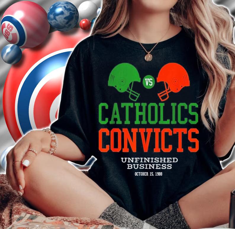 Catholics Vs Convicts 1988 Classic Vintage Shirt t-shirt