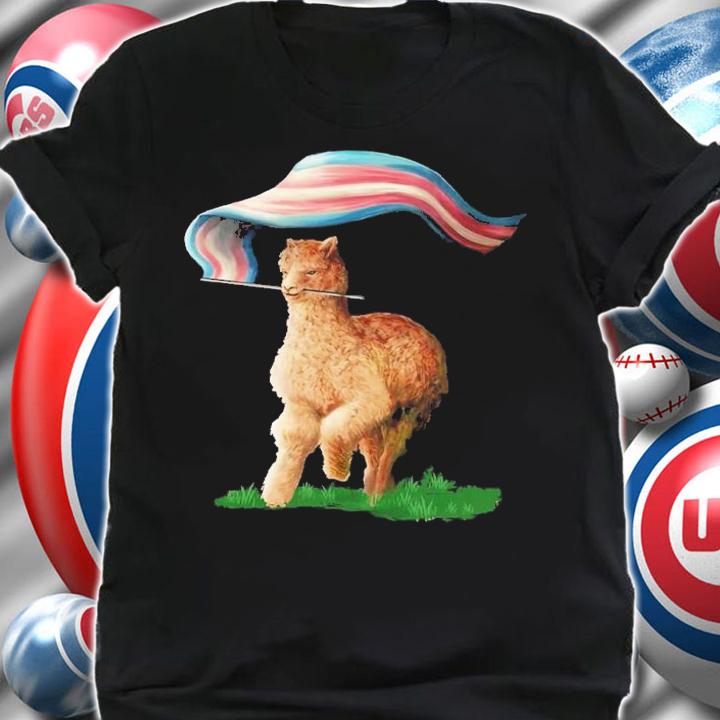 Tenacious Unicorn Ranch Llama Holding The Russia Flag Shirt t-shirt shirt