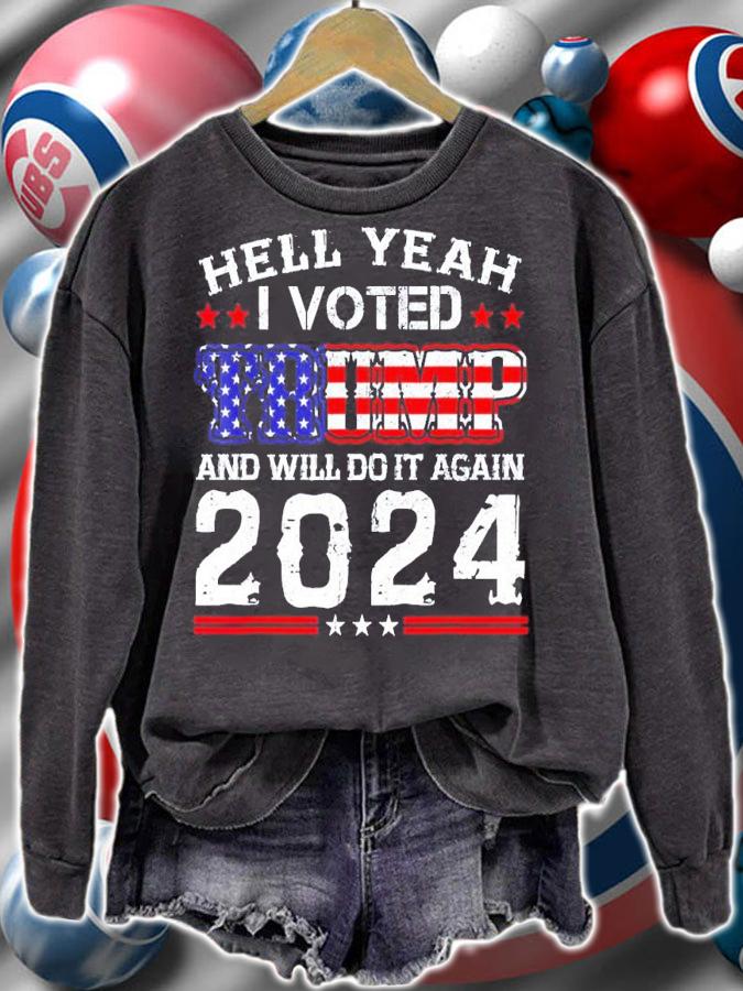 Vintage Trump 2024 Us Flag I Voted for Trump 2024 Election shirt t-shirt sweatshirt