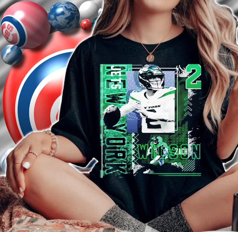 Zach Wilson Football Paper Graphic Shirt t-shirt