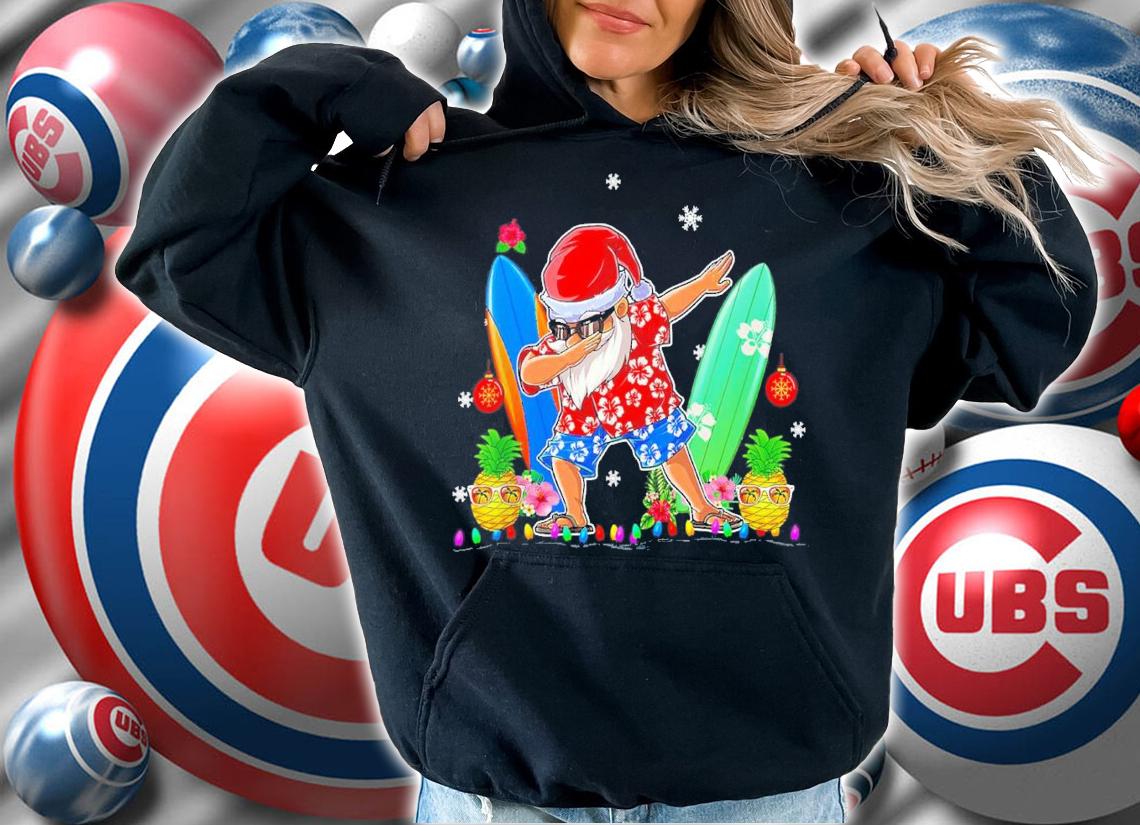 Dabbing Santa Christmas In July Kids Hawaiian Xmas T-Shirt t-shirt hoodie