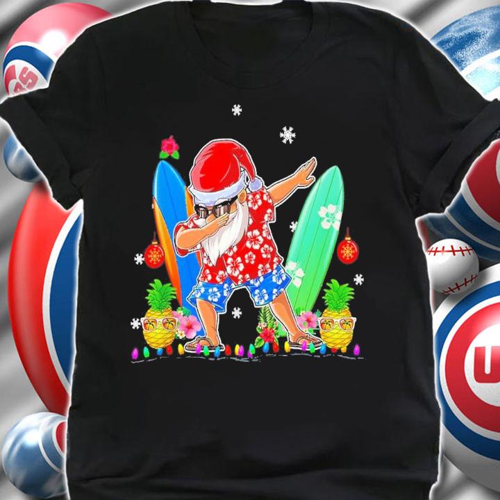 Dabbing Santa Christmas In July Kids Hawaiian Xmas T-Shirt t-shirt shirt