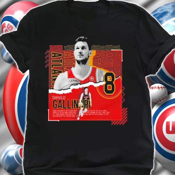 Danilo Gallinari Basketball Paper Poster Hawks Shirt t-shirt shirt