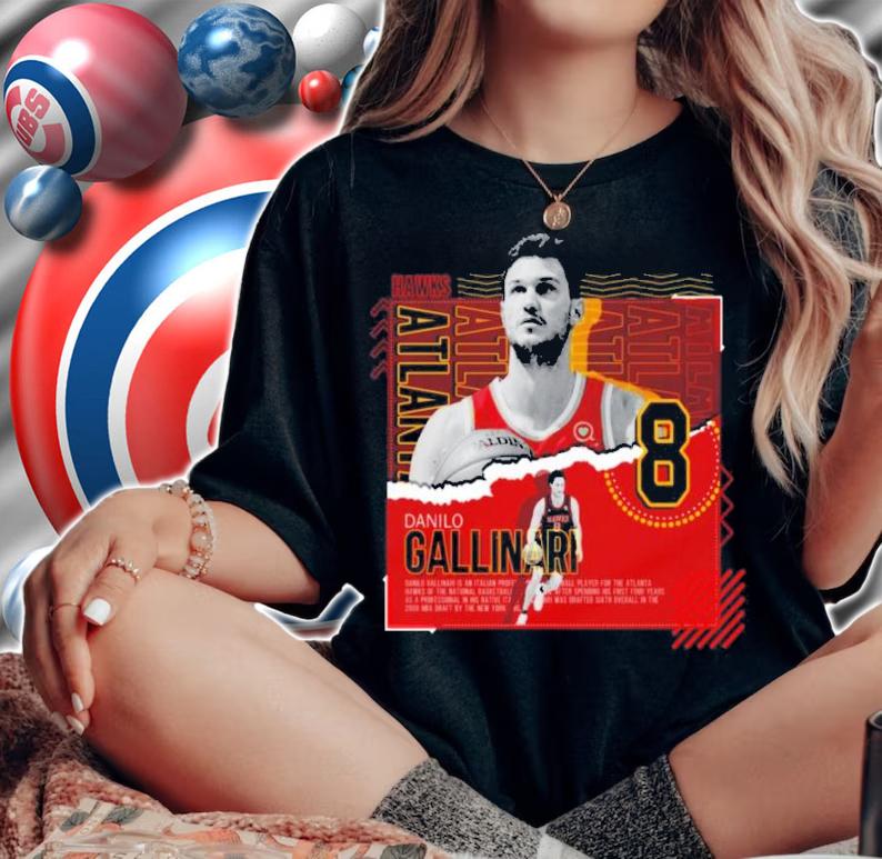 Danilo Gallinari Basketball Paper Poster Hawks Shirt t-shirt woman shirt