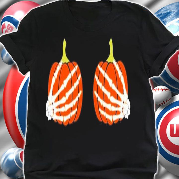 Funny Halloween Pumpkin Boobies Thanksgiving Shirt t-shirt shirt