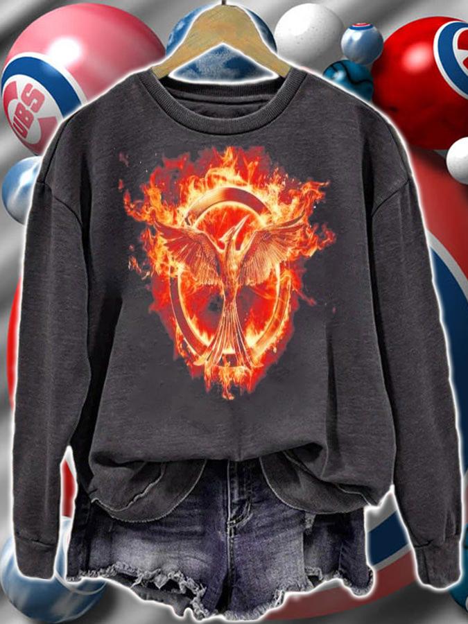 Hunger Games Flaming Mockingjay Shirt t-shirt sweatshirt